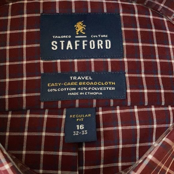 Mens Stafford long sleeve shirt NWT - Picture 2 of 6